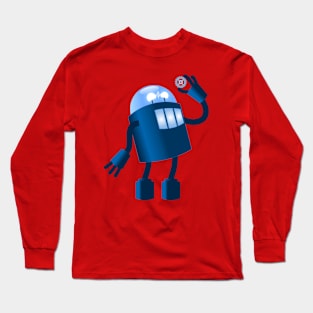 Robot holding gear Long Sleeve T-Shirt